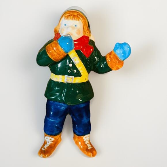 Dept 56 Heritage Village Series Accessory “Snowball Kid” 1987 - Picture 1 of 7